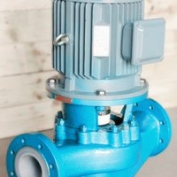 Vertical fluoroplastic pump